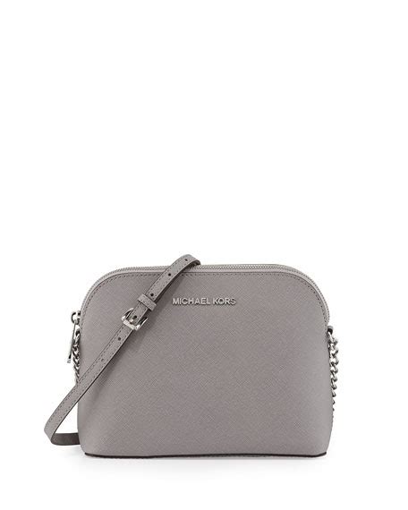 michael michael kors cynthia large dome crossbody pearl grey|Amazon.com: Michael Kors Dome Crossbody.